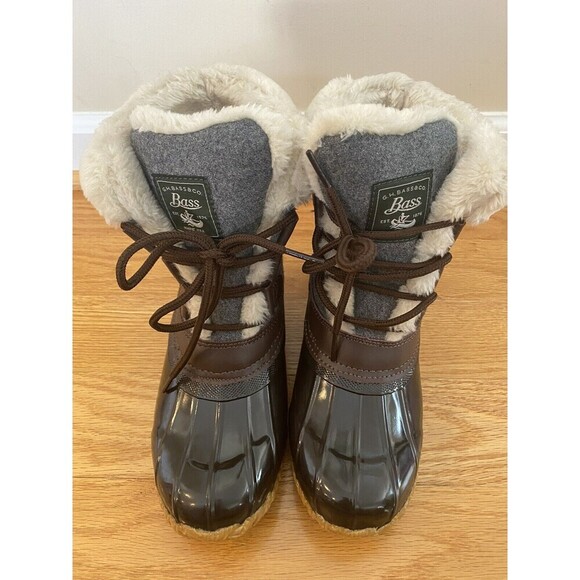 G.H.Bass & Co Faux Fur Lined Wool/Leather Boots - Picture 1 of 8